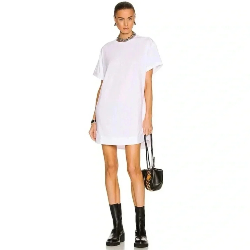 SER.O.YA Jonas T-Shirt Dress In White